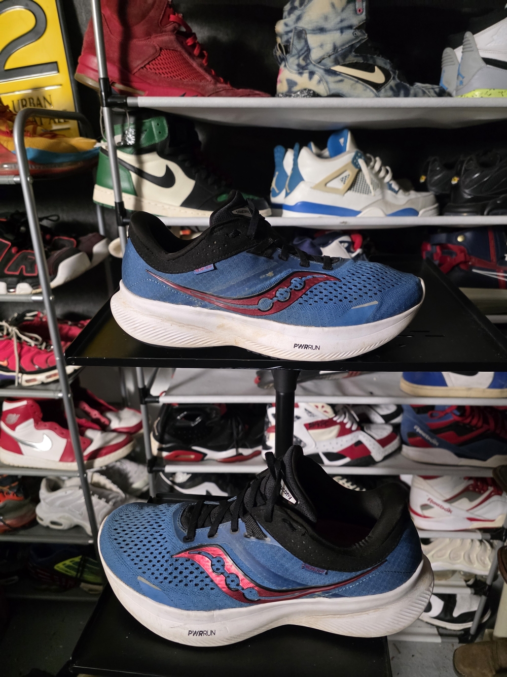 🔥 Saucony Ride 16 Blue Red Men's Size 9 Running Shoes